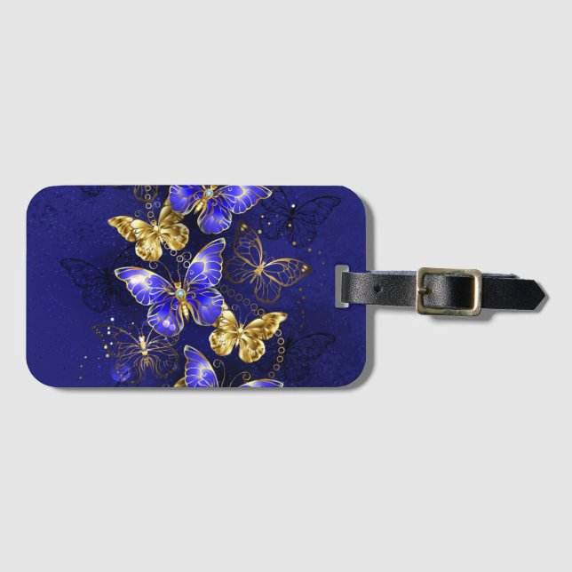 Sammansättning med Sapphire Butterflies Bagagebricka (Framsida horisontal)