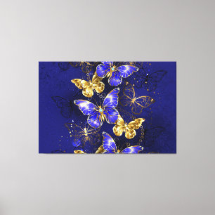 Sammansättning med Sapphire Butterflies Canvastryck