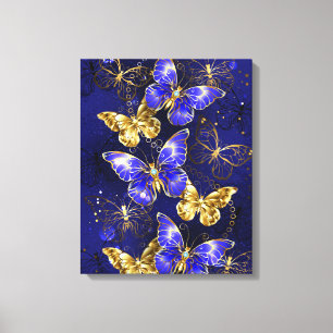 Sammansättning med Sapphire Butterflies Canvastryck