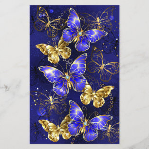 Sammansättning med Sapphire Butterflies Flygblad