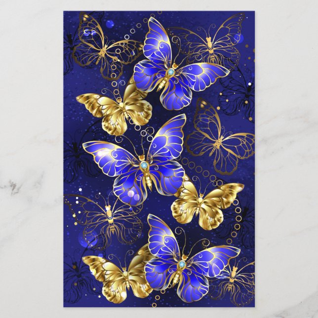 Sammansättning med Sapphire Butterflies Flygblad (Framsidan)