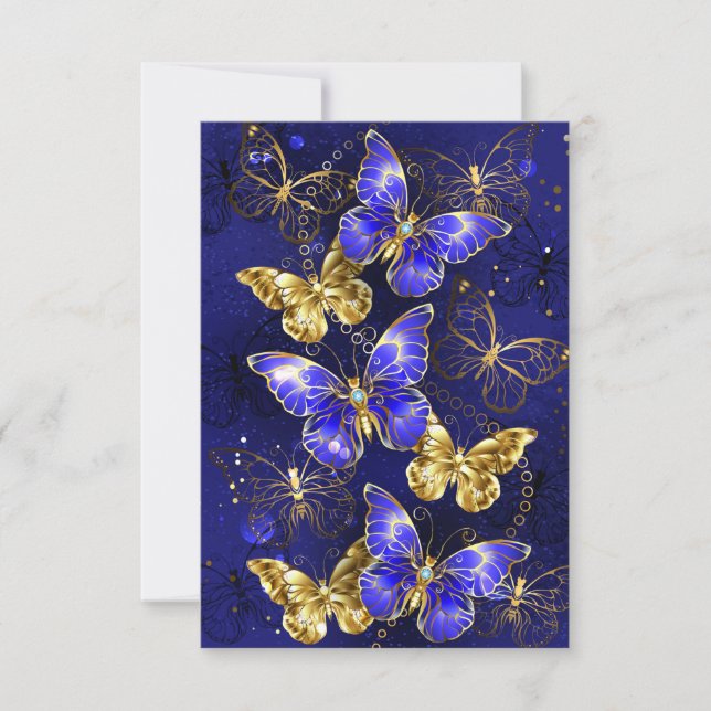 Sammansättning med Sapphire Butterflies Inbjudningar (Framsida)