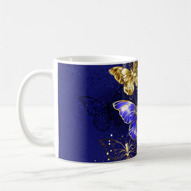 Sammansättning med Sapphire Butterflies Kaffemugg (Vänster)