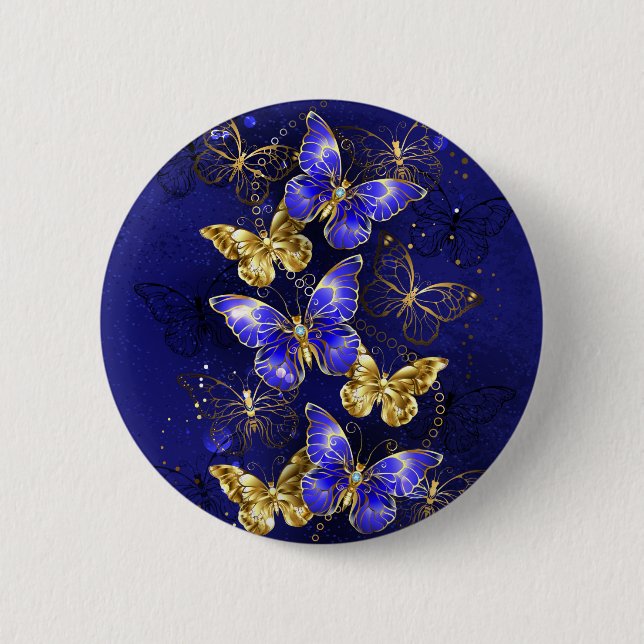 Sammansättning med Sapphire Butterflies Knapp (Framsida)