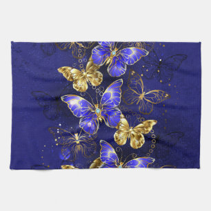 Sammansättning med Sapphire Butterflies Kökshandduk