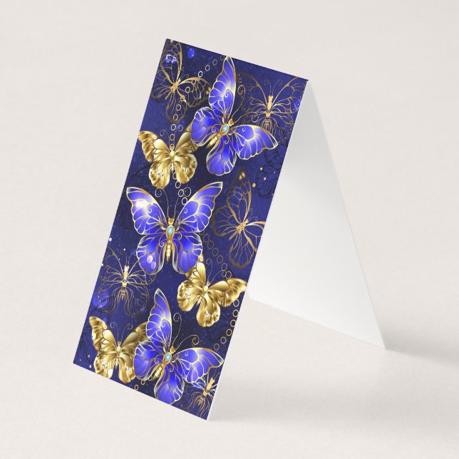 Sammansättning med Sapphire Butterflies Kort (Baksida)