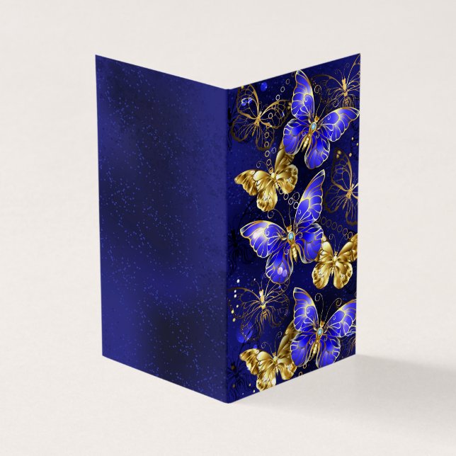 Sammansättning med Sapphire Butterflies Kort (Utsida)