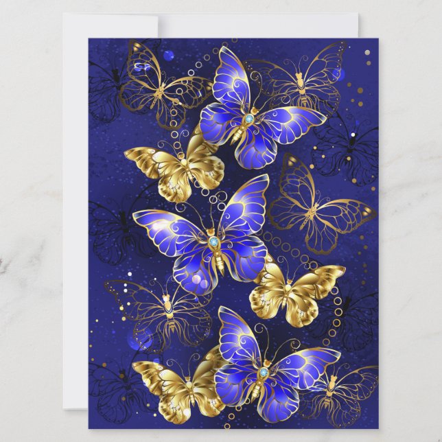 Sammansättning med Sapphire Butterflies Kort (Framsida)