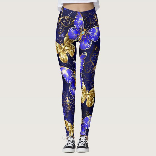 Sammansättning med Sapphire Butterflies Leggings (Framsida)