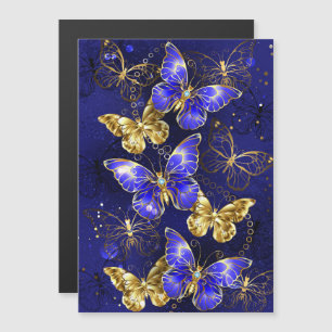 Sammansättning med Sapphire Butterflies Magnetisk Inbjudningskort