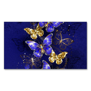 Sammansättning med Sapphire Butterflies Magnetiska Visitkort