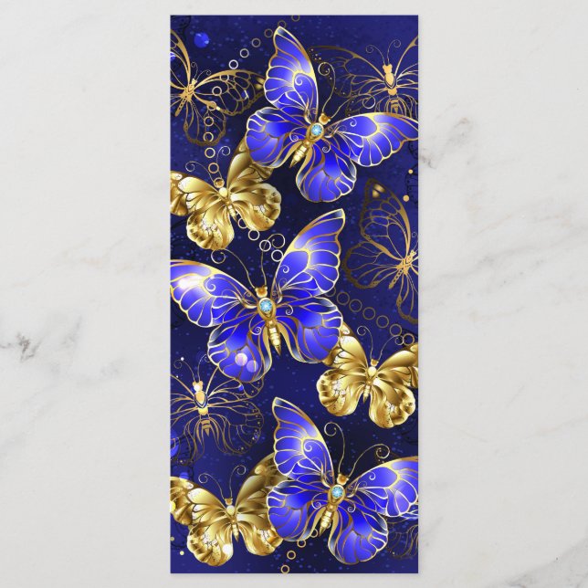 Sammansättning med Sapphire Butterflies Meny (Framsida)