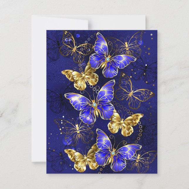 Sammansättning med Sapphire Butterflies OSA Kort (Framsida)