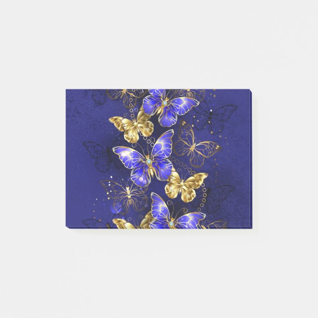 Sammansättning med Sapphire Butterflies Post-it Block (Framsida)