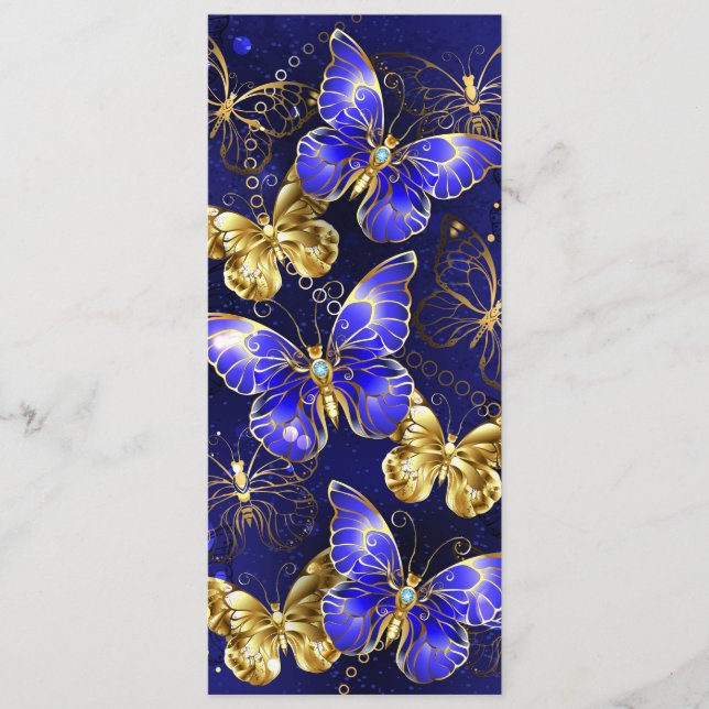 Sammansättning med Sapphire Butterflies Rådkort (Framsida)