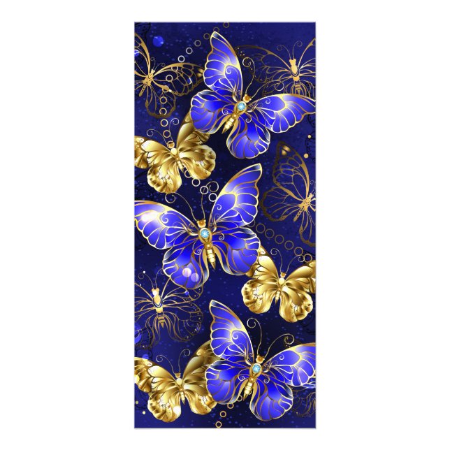 Sammansättning med Sapphire Butterflies Reklamkort (Framsidan)