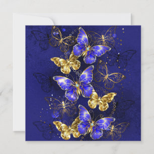 Sammansättning med Sapphire Butterflies Spara Datumet