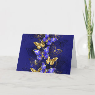 Sammansättning med Sapphire Butterflies Tack Kort