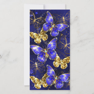 Sammansättning med Sapphire Butterflies Tack Kort