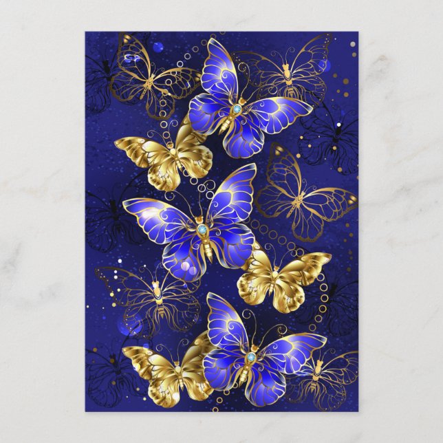 Sammansättning med Sapphire Butterflies Tilläggskort (Framsida)