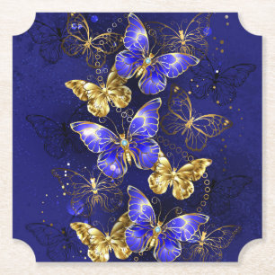Sammansättning med Sapphire Butterflies Underlägg Papper