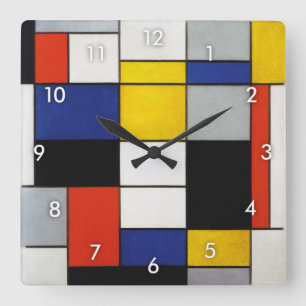 Sammansättning, Mondrian Fyrkantig Klocka