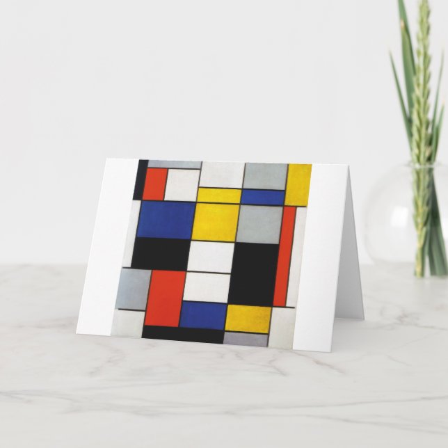 Sammansättning, mondrian kort (Framsida)