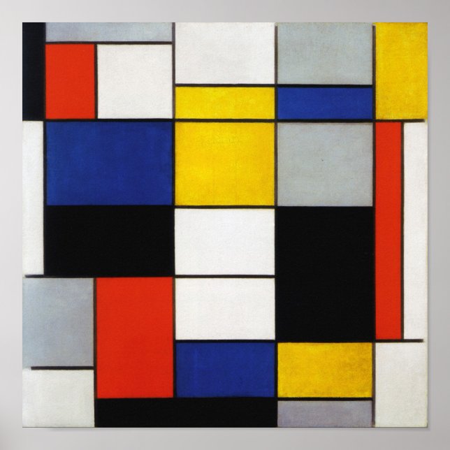 Sammansättning, mondrian poster (Framsidan)