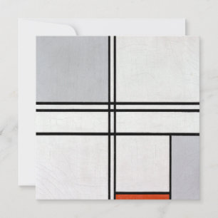 Sammansättning (nr 1) Grått-Röd Piet Mondrian