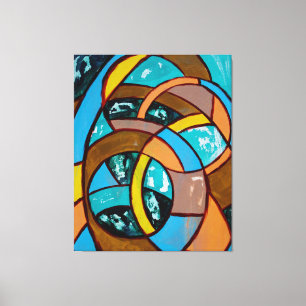 Sammansättning nr 8 Trio av Michael Moffa Canvastryck