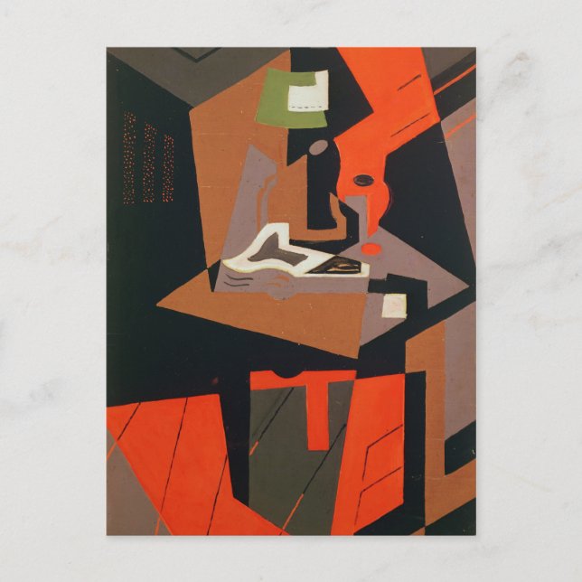 Sammansättning (olja på arbetsyta) vykort (Framsida)