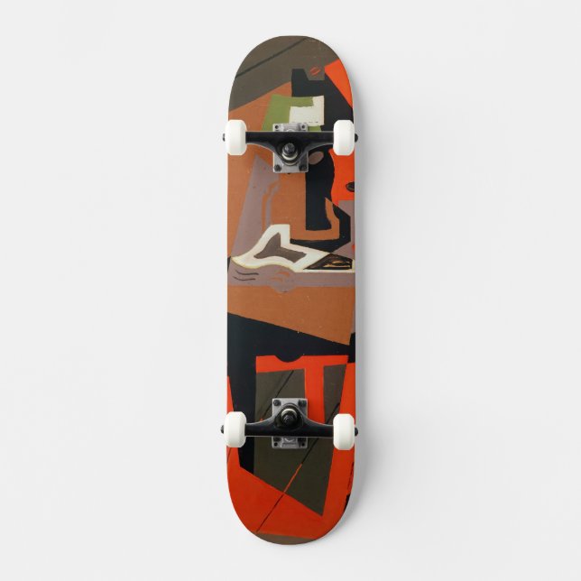 Sammansättning (olja på kanfas) skateboard bräda 19,5 cm (Framsida)