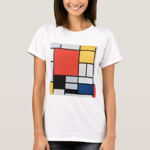 Sammansättning Röd, Gult, Blå, Svart, Mondrian T Shirt