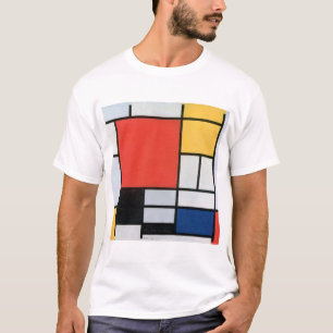 Sammansättning Röd, Gult, Blå, Svart, Mondrian T Shirt