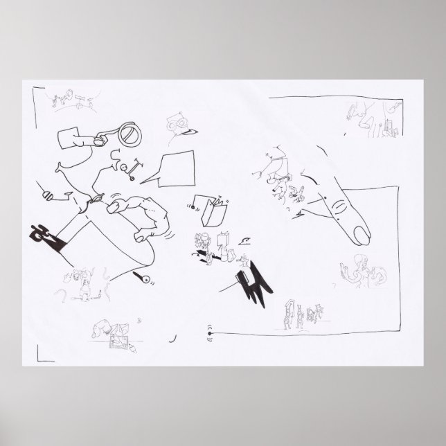 Sammansättning Surreal Teckning Coloring L Poster  (Framsidan)