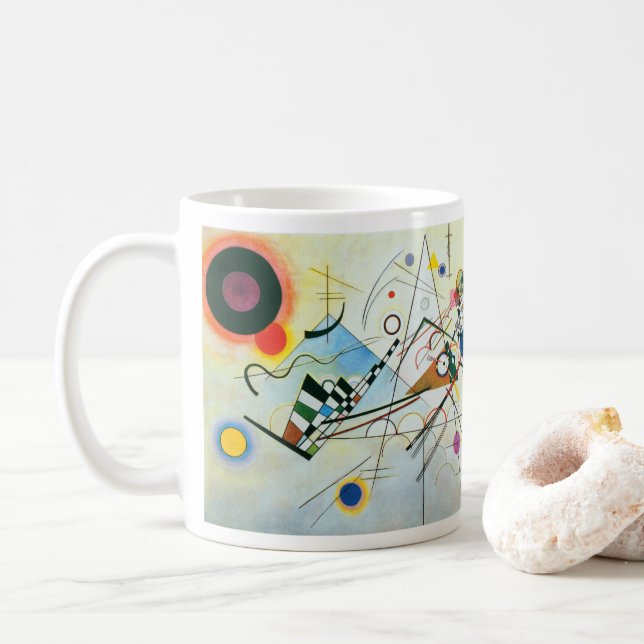 Sammansättning VIII av Wassily Kandinsky Kaffemugg (Med munk)