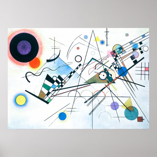 Sammansättning VIII av Wassily Kandinsky Poster (Framsidan)