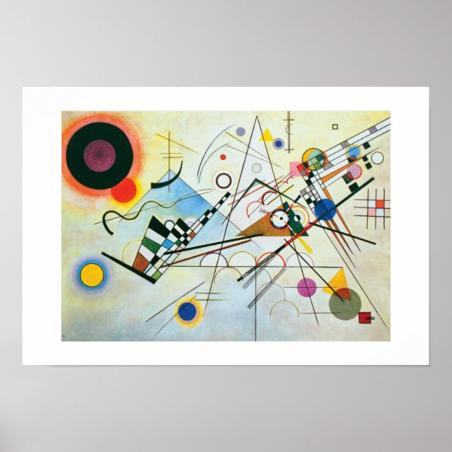 Sammansättning VIII av Wassily Kandinsky Poster (Framsidan)