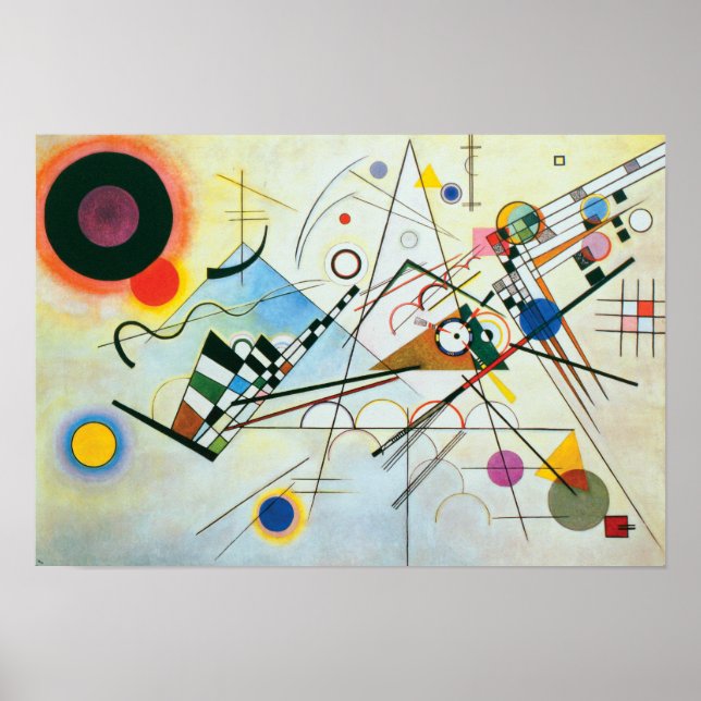 Sammansättning VIII av Wassily Kandinsky Poster (Framsidan)