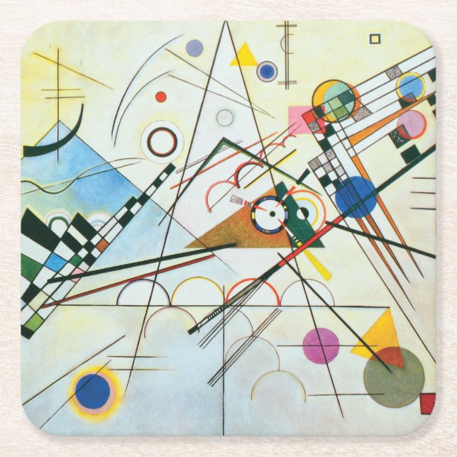 Sammansättning VIII av Wassily Kandinsky Underlägg Papper Kvadrat (Framsidan)