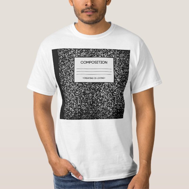 Sammansättningsanteckningsbokdesign T-shirt (Framsida)