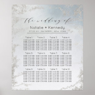 Sammansättningsdiagram för Ombre Dusty Blue Frost Poster