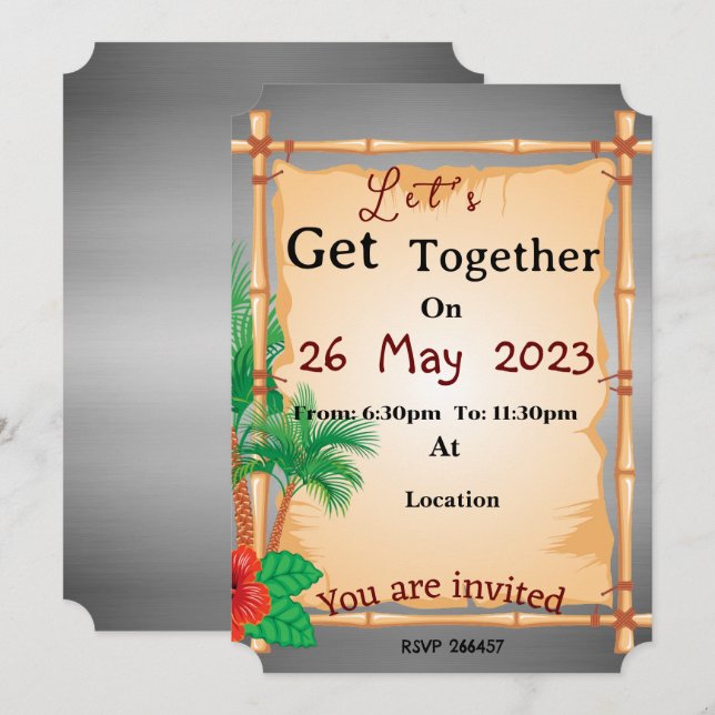 Sammanslagning av båda sidor inbjudningar (Fram/baksida)