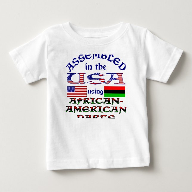 Sammanställd i USA med afroamerikanska delar T Shirt (Framsida)
