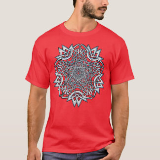 Sammanställning av Celtic Knotwork Mandala Pentagr T Shirt