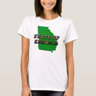Sammanställning och Bild om Georgien Karta T Shirt