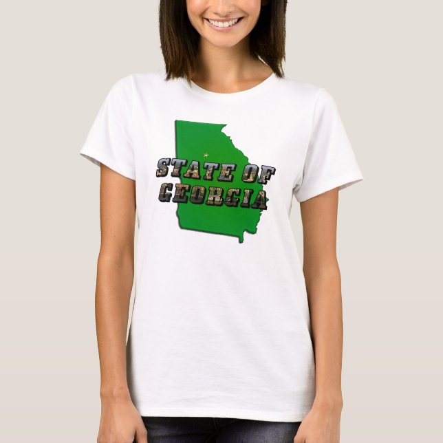 Sammanställning och Bild om Georgien Karta T Shirt (Framsida)
