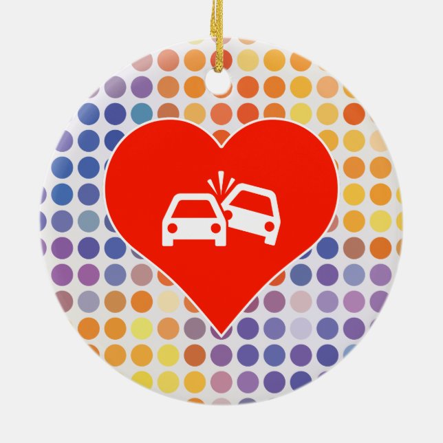 Sammanstötningsfläkt Julgransprydnad Keramik (Baksidan)