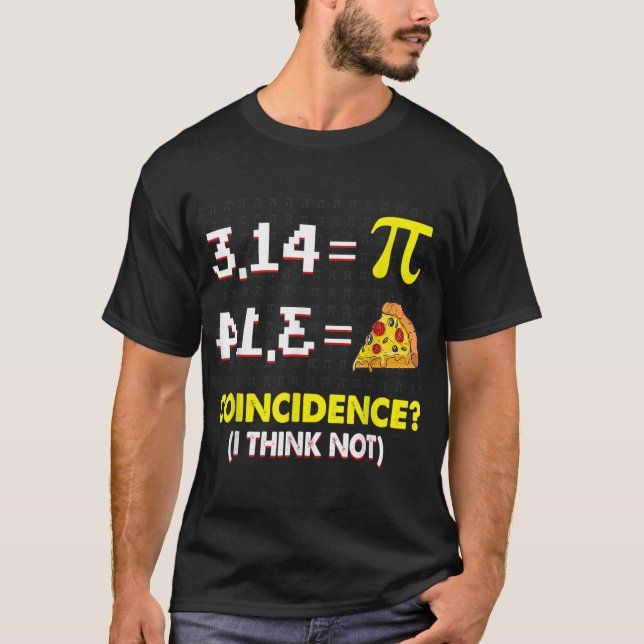 Sammanträffande I Tänka, inte Math Pun Lycklig Pi  T Shirt (Framsida)