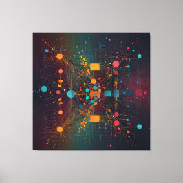 Sammanvävda dataströmmar canvastryck